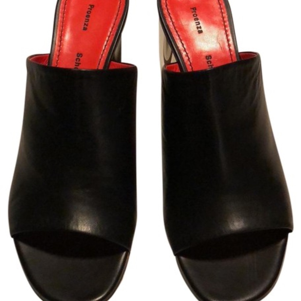 Proenza Schouler Black Leather Mules